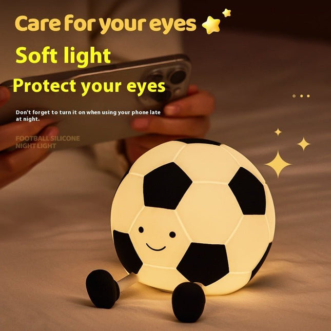 GamersCrate Football Silicone Night Light – Dimmable Kids Bedside Lamp - Gamers Crate