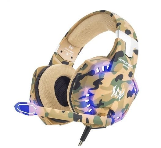 GamersCrate G2600 Camo Gaming Headset – Wired USB for PC - Gamers Crate