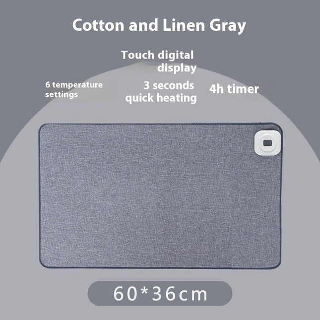 GamersCrate Heated Mouse Pad – PU Leather Desk Warmer with Timer - Gamers Crate