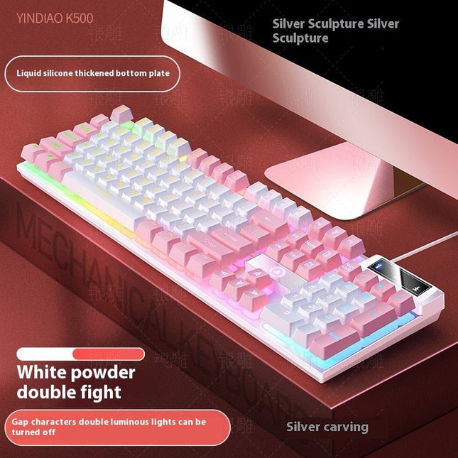 GamersCrate Luminous RGB Backlit Gaming Keyboard – Wired, Ergonomic Design - Gamers Crate