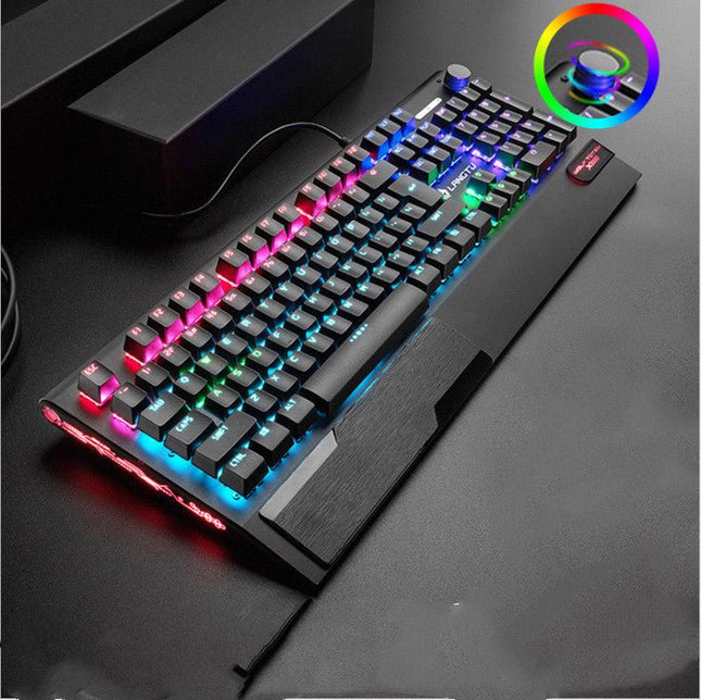 GamersCrate Mechanical Gaming Keyboard – 104 Keys, Waterproof Metal Design - Gamers Crate