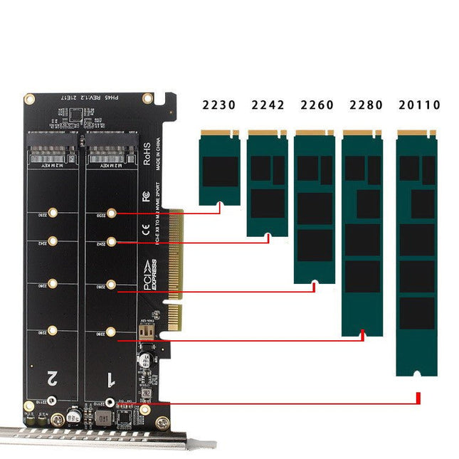 GamersCrate NVMe M.2 SSD PCIe Splitter Card – Dual Disk RAID Adapter - Gamers Crate