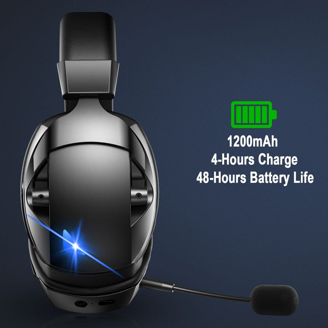 GamersCrate Over - Ear Gaming Headset – Wireless Bluetooth & 2.4G Dual - Mode - Gamers Crate