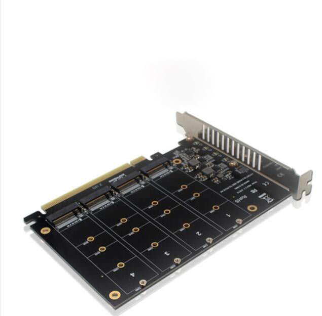 GamersCrate PCIe X16 4 - Disk NVMe SSD Expansion Card – 32Gbps Splitter - Gamers Crate