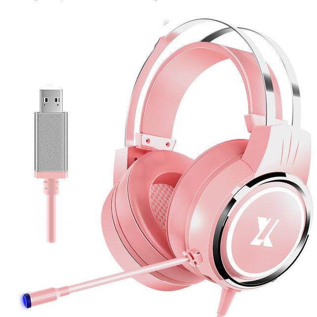 GamersCrate Pink 7.1 Surround Sound Gaming Headset for PC - Gamers Crate
