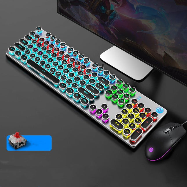 GamersCrate Punk Wired Mechanical Keyboard – RGB Lighting, Metal Base - Gamers Crate