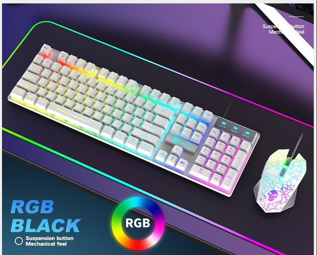 GamersCrate RGB Gaming Keyboard & Mouse Combo Set – Ergonomic Wired - Gamers Crate