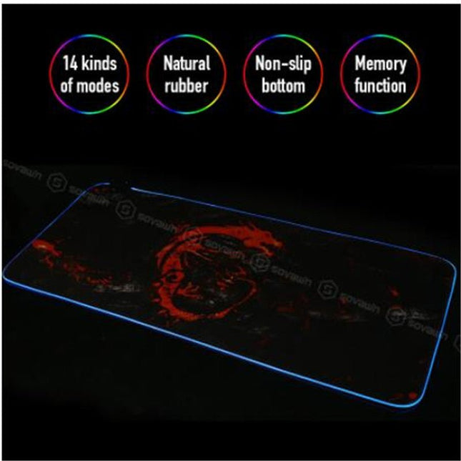 GamersCrate RGB Gaming Mouse Pad – Large LED Desk Mat with Non - Slip Base - Gamers Crate