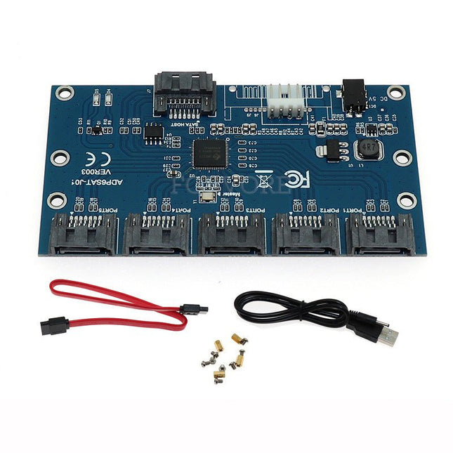 GamersCrate SATA 1 - to - 5 Port Multiplier Adapter Card – JMB585 Chip - Gamers Crate