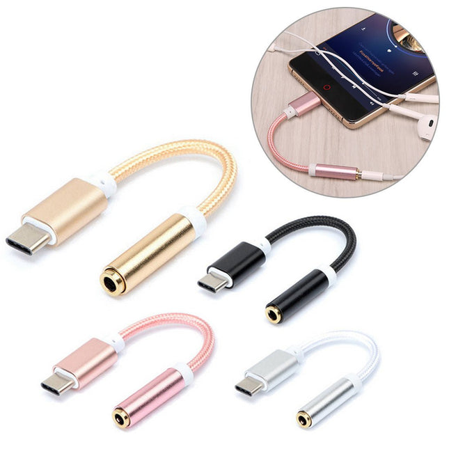GamersCrate USB - C to 3.5mm Headphone Adapter Cable – Nylon Braided - Gamers Crate