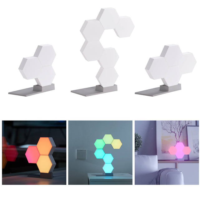 Modular Hexagon LED Smart Light | App Controlled RGB Wall Decor - Gamers Crate