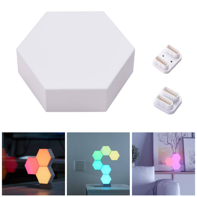 Modular Hexagon LED Smart Light | App Controlled RGB Wall Decor - Gamers Crate
